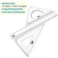 thumbnail image 7 of Mr. Pen Triangle Ruler and Square Set, 3 Pack Geometry Rulers, Clear Plastic, 7 of 7