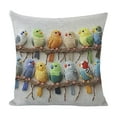 thumbnail image 5 of ​Parrot Print Pillow Cover, Colorful Bird Pattern Decorative Cushion Case, Soft Tropical Design for Sofa Living Room Bedroom Home Decor​​ Multicolor, 5 of 6