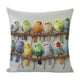 thumbnail image 2 of Funda de almohada de color con pájaros bonitos, juegos de almohadas decorativas, cojines suaves para sofá, juegos de cojines para sala de estar y mesita de noche, funda de almohada de poliéster, 2 of 6