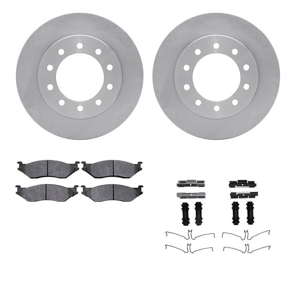 Dynamic Friction Company Front Brake Rotors with Ultimate Duty Performance Brake Pads includes Hardware 6412-54236