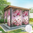 thumbnail image 6 of Outdoor Curtains for Patio Waterproof, Pink Roses Outdoor Privacy Panels Grommet, Spring Floral Butterflies Watercolor Modern Art Blackout Outside Curtains for Porch/Cabana 54"x95", 1 Panel, 6 of 8