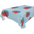 thumbnail image 2 of 60x120 Inch Tablecloth Polyester Square Tablecloth for Home Kitchen Dinner Decor Red Strawberry, 2 of 9