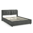 thumbnail image 3 of Queen Size Bed Frame with Storage,Lift-up Platform Bed with Upholstered Headboard,Gray, 3 of 8