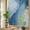 Blue, variant on Blue Marble Window Privacy Film, Gradient Gold Fluid Texture Abstract Art Stained Glass Rainbow Film Decorative Window Clings, Static Cling Sun Blocking Stickers 17.7" x 39.3"