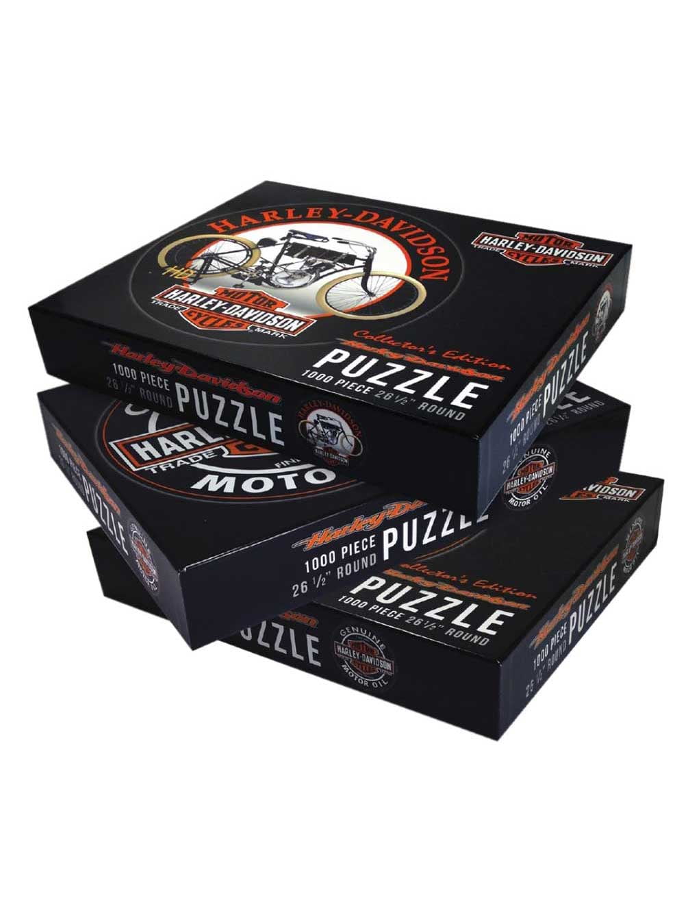 Harley-Davidson® Motor Oil Bar & Shield Logo Round Puzzle - 26.5 inch 6022D, Harley Davidson