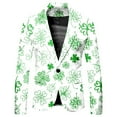 thumbnail image 5 of Men's 2-Piece Print Suit Long Sleeve Floral Button Blazer Pants Set Multi-Pocket Slim Fit Party Holiday Event Wear, 5 of 6