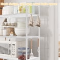 thumbnail image 4 of Qiyester 5 Tier Storage Shelves Adjustable Storage Shelf Heavy Duty Standing Shelf 66 Lbs Capacity for Kitchen Pantry Closet Bathroom Laundry Garage, White, 4 of 8