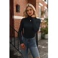 thumbnail image 5 of Zeagoo Basic Turtleneck Tops for Women Fall Ribbed Sweater Long Sleeve Slim Casual Tops, 5 of 6