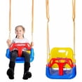 thumbnail image 1 of Baby Swing, 3 in 1 Baby Kids Swing, Baby Swing Seat with Backrest and Safety Belt, 6 Months to 6 Years, Indoor Outdoor Swing Set (Blue 3 in 1), 1 of 5