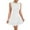 White, variant on Ruffle Midi Dresses For Women Casual Daily Crew Neck Sleeveless Solid Color Pleated Short Dresses for Women Trendy Black M