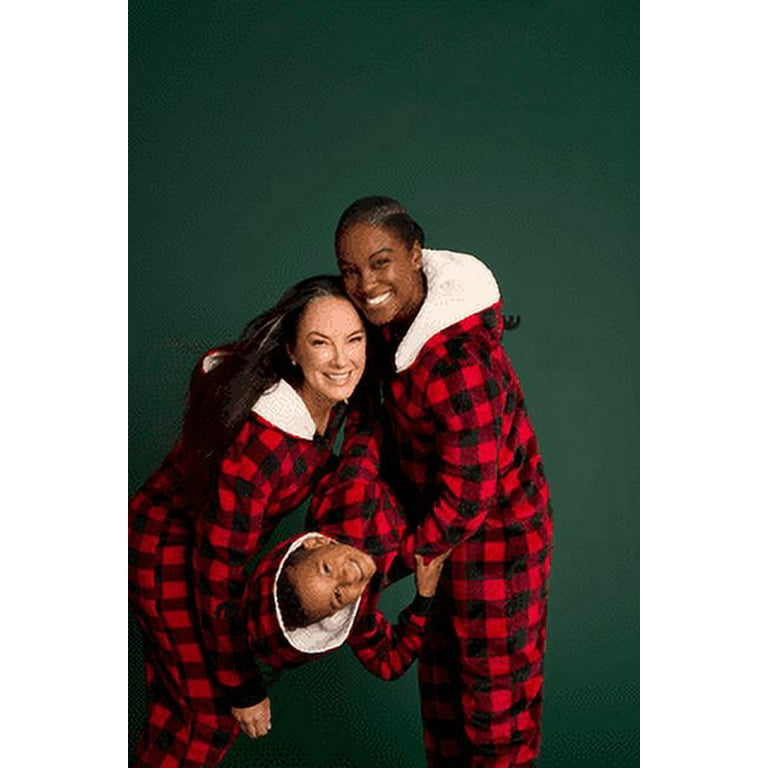 Jolly Jammies Women s Buffalo Plaid Matching Family Pajamas Union Suit Sizes S 3X