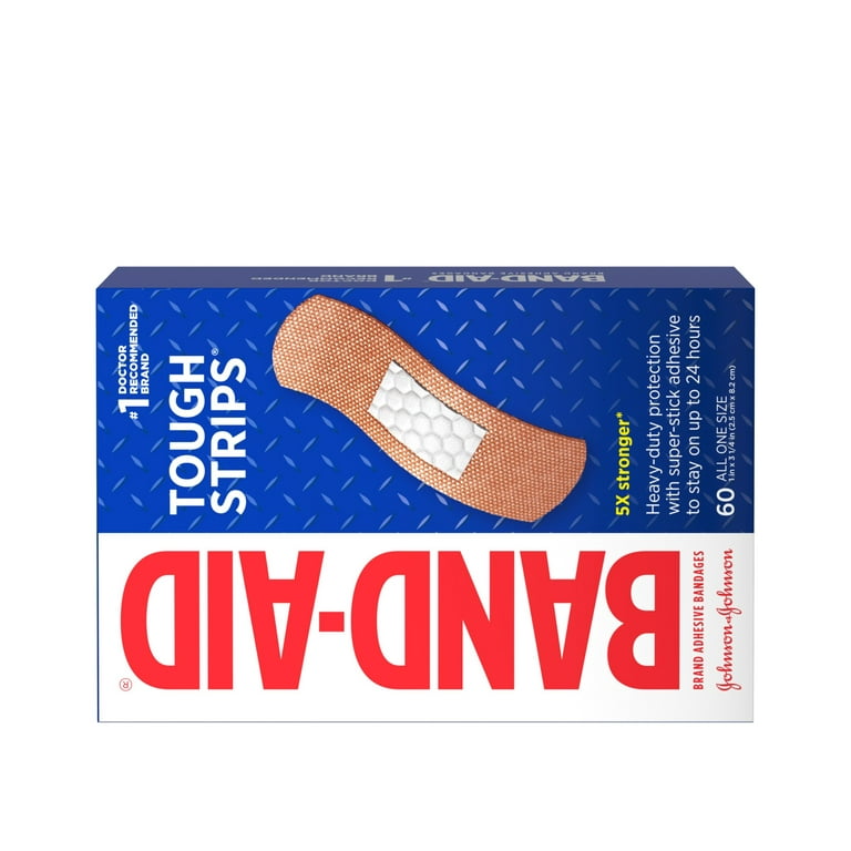 Band-Aid Brand Tough Strips Adhesive Bandage, All One Size, 60Ct 
