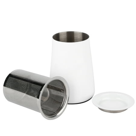 

Sieving Strainer Coffee Powder Filter Stainless Steel With Lid Coffee Sieve For Cafe 7 X 10 Cm Home Coffee Accessory White