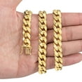 thumbnail image 4 of Nuragold 10k Real Yellow Gold Miami Cuban Link 11mm Chain Bracelet (7"-9") Italian Jewelry for Men, 4 of 11