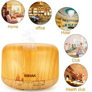 BSHAK LM-168A Premium Essential Oil Diffuser 500ML Ultrasonic Aromatherapy Fragrant Oil Vaporizer with 7 LED Light Colors