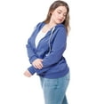 thumbnail image 7 of MixMatchy Women's Solid Basic Long Sleeve Zip Up Fleece Jacket, 7 of 7