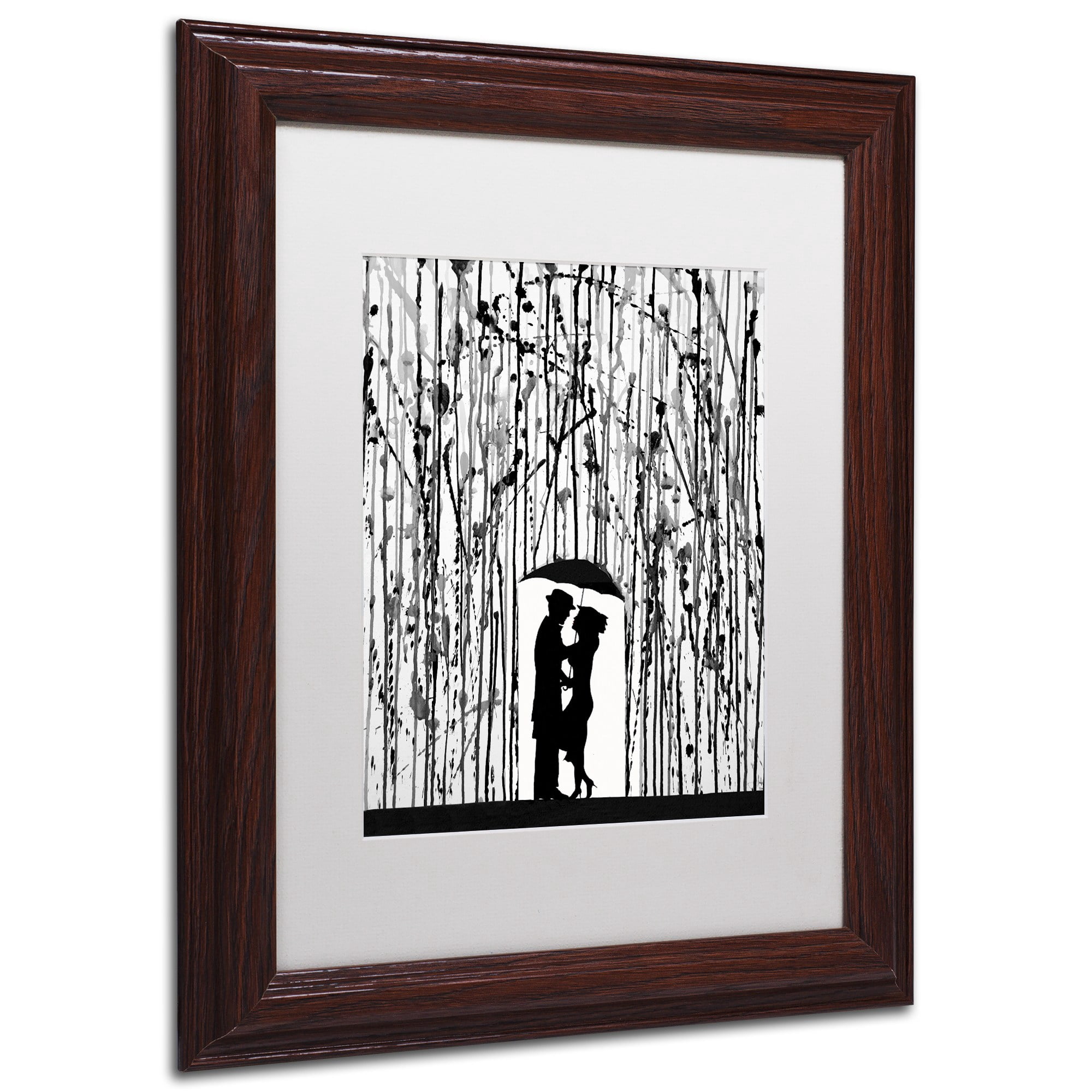 Trademark Fine Art 'Film Noir' Canvas Art by Marc Allante, White Matte, Wood Frame