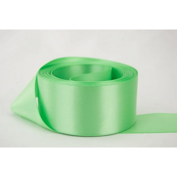 Ribbon Bazaar Double Faced Satin 2-1/4 inch Mint 25 yards 100% Polyester Ribbon