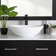 thumbnail image 2 of Costera Resin Oval Vessel Bathroom Sink - Matte White, 2 of 2