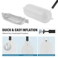 thumbnail image 6 of 10 x 30 Inch Boat Fenders 4 Pack, Heavy Duty PVC Inflatable Bumpers, Complete Docking Kit with Ropes and Inflation Pump(White), 6 of 9