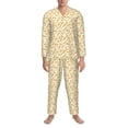 thumbnail image 3 of Sikiie Peanuts3 Mens Pajama Set, Soft Warm Long Sleeve Sleepwear, Cozy Button-Down Pjs for Men-Small, 3 of 7