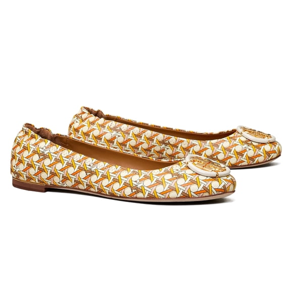 Tory Burch Womenās Multi Logo Ballet Flat (Multi)