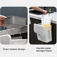 thumbnail image 3 of Washranp Hanging Kitchen Trash Can with Lid Dry Wet Separation,Large Capacity Compost Bin for Counter Top or Under Sink Mountable Garbage Can for Bedroom Cabinet, 3 of 7