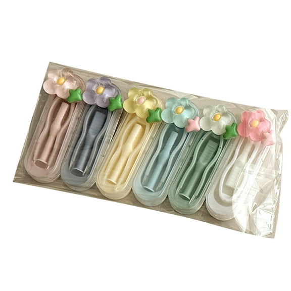 Reusable Contact Lenses Remover Stick With Storage Case Travel Applicators 6 Set