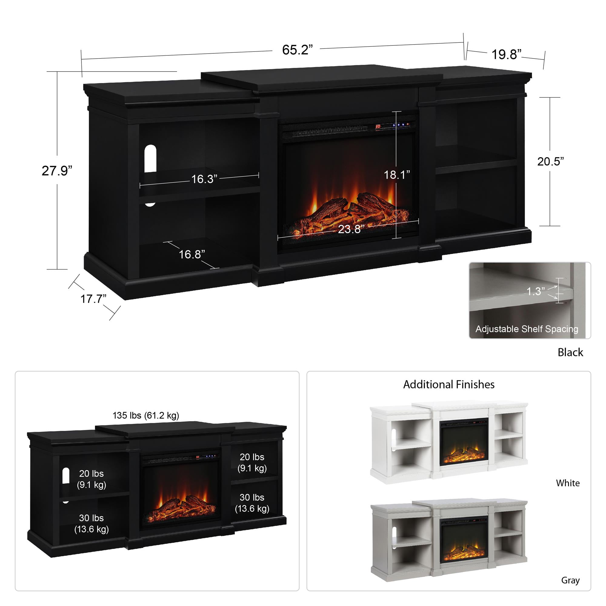 Ameriwood Home Manchester Electric Fireplace Tv Stand For Tvs Up To Ameriwood Home Manchester Electric Fireplace Tv Stand For Tvs Up To 70 Multiple Colors Com