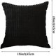 thumbnail image 3 of 4 Fundas de cojín Decorativas, Funda de cojín de Pana para sofá, Funda de Almohada a Rayas de Estilo Bohemio de Pana Suave para sofá, Cama, decoración del hogar de Granja (Negro), 3 of 4