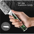 thumbnail image 4 of 8PCS Kitchen Knives Set with Block and Sharpening Rod,Damascus Laser Japanese Chef Knife Block Holder for Home,Resin Handle, 4 of 5
