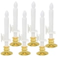 thumbnail image 1 of Miangastore Flickering Tea Lights LED Candle Light Plastic 6pcs 8.3x2.4x2.4in, 1 of 8