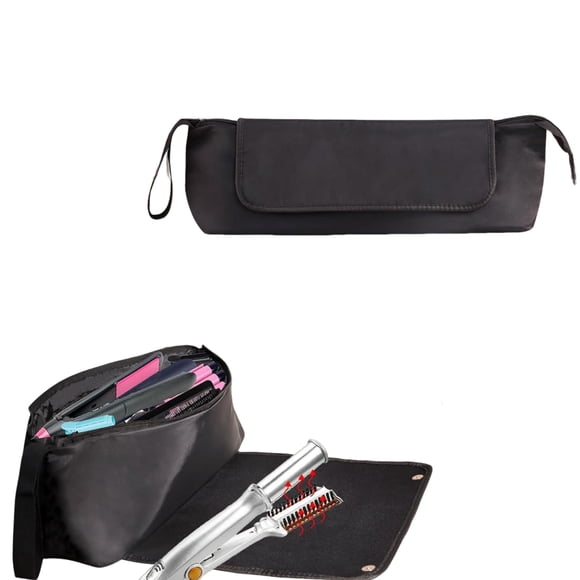 Yuarrent Esterilla térmica para planchas de pelo, bolsa de viaje, esterilla resistente al calor para herramientas profesionales para el Almacenamiento y organización del hogar A