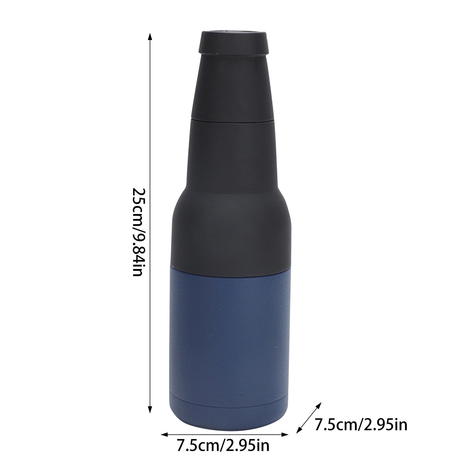 Insulated Stainless Steel Bottle Cooler – with Cap, Keeps Drinks Cold, Fits Most Bottles, Portable Design