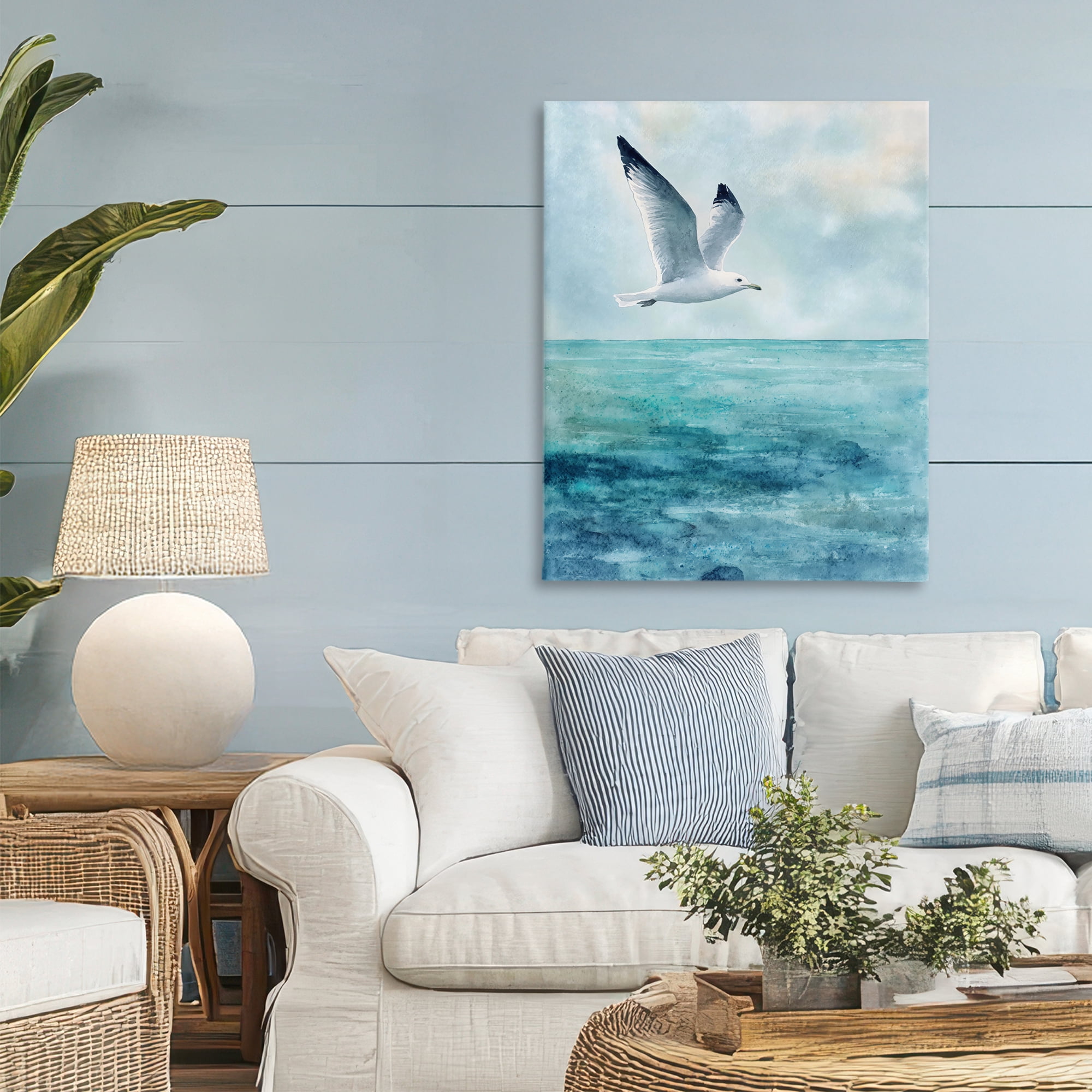 Stupell Industries Seagull With Black Tips Canvas Wall Art, design by Franklyn Gregory