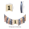 thumbnail image 3 of 1st Birthday Party Decoration Set Blue Pink Theme Banner Photo Props Colorful Cloth Balloons Tableware, 3 of 5