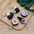 thumbnail image 2 of Simulated Food Pendant PVC Seaweed Bun Rice Ball Model Keychains Car Key Chain Pendant Keyrings Creative Decoration Gift tzw, 2 of 6