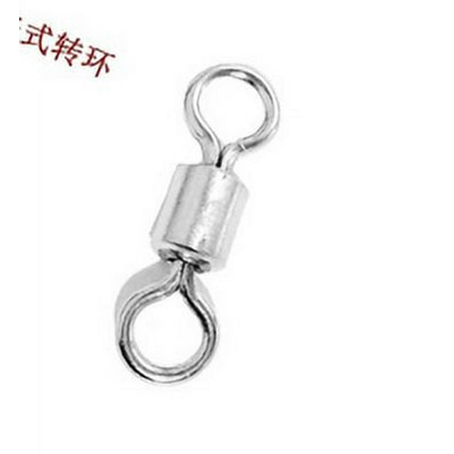 50pcs Pêche Snap Connecteurs 8 Forme Pêche Pivotant Pêche Bagues Pivotantes Roulement à Billes en Cuivre Barils de Tackle, 5