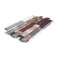 thumbnail image 3 of The Tile Life Cosmos Brick 4" x 4" Bronze Glass Mosaic Tile Sample, 1 Piece, 3 of 3