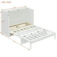 thumbnail image 2 of Harper & Bright Designs Full Murphy Bed Cabinet Bed, Full Size Murphy Bed with Storage Drawers, Wood Full Wall Bed Rattan Chest Murphy Bed Frame, White, 2 of 17