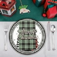 thumbnail image 6 of PuSpu Christmas Parties Disposable Tableware Black White Checkered Christmas Tree Theme 7-inchs 9-inchs Paper Plates Paper Cups Tissue Set Of Party-Themed Paper Plates Set, 6 of 6