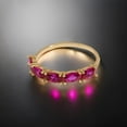 thumbnail image 4 of Sterling silver oval cut lab created ruby minimalist stacking ring, 4 of 4