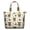 White Highland Cow, variant on Beige Highland Cow Flower Pattern Travel Tote Bags for Women Carry On,Large Weekender Bags for Women Travel,Multi Functional Duffle Bag for Work,Shopping,Sports