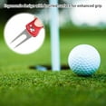 thumbnail image 2 of Golf Divot Repair Tool Stainless Steel Golf Pitchfork Foldable Lightweight Portable Non-slip Golf Putting Fork for Outdoor Golf Course, 2 of 11