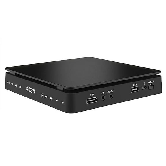 Portable DVD Player 1080p HD Video Support HD Cable and AV Connected USB Input CD VCD Player