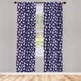 thumbnail image 2 of Ambesonne Sheep Curtains, Minimalist Cartoon Animals, Pair of 28"x95", Dark Indigo Pastel Purple, 2 of 4
