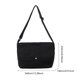 thumbnail image 3 of Bolso bandolera de lona para mujer, bolso bandolera informal, bolso de estudiante (negro), 3 of 9