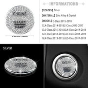 Autaces Compatible Ignition Button Cap for Mercedes Benz Accessories Crystal Bling W205 W212 C E CLA CLS GLA GLC GLE