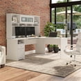 thumbnail image 2 of Cabot 72W L Shaped Computer Desk with Hutch in White - Engineered Wood, 2 of 6