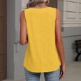 thumbnail image 6 of GIPQJK Tank Top for Women Sleeveless Loose Pleated Front Casual Shirts V Neck Summer Fashion Cute Solid Color Clothes,Yellow XL, 6 of 6